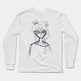 Swamp Girl - Black Outline Long Sleeve T-Shirt